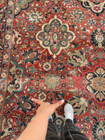 10’4 x 13’7 Antique Persian Mahal #2310ML / 10x14 Mahal - Blue Parakeet Rugs