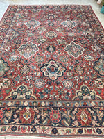 10’4 x 13’7 Antique Persian Mahal #2310ML / 10x14 Mahal - Blue Parakeet Rugs