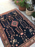4'5 x 6'7 antique Malayer rug - Blue Parakeet Rugs