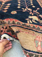 4'5 x 6'7 antique Malayer rug - Blue Parakeet Rugs