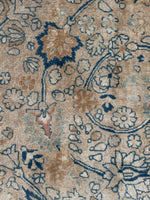 10'4 x 13'4 Antique muted Mashhad rug #2150 / 10x13 Vintage Rug - Blue Parakeet Rugs