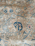 10'4 x 13'4 Antique muted Mashhad rug #2150 / 10x13 Vintage Rug - Blue Parakeet Rugs