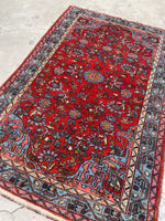 4'3 x 6'7 Antique Persian Bidjar rug #2311ML at Anthropologie - Blue Parakeet Rugs