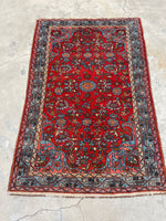 4'3 x 6'7 Antique Persian Bidjar rug #2311ML at Anthropologie - Blue Parakeet Rugs