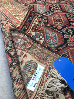 4x10 antique Kurdish rug - Blue Parakeet Rugs