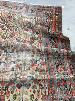 9x11 love worn antique Persian Mahal Rug (#789) - Blue Parakeet Rugs