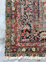 9x11 love worn antique Persian Mahal Rug (#789) - Blue Parakeet Rugs