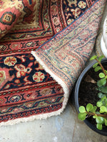 7'9 x 11'5 Antique 1920s Mahal village rug (#606) - Blue Parakeet Rugs