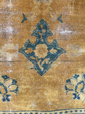 6' x 8'10 Antique Khotan rug #1240 / 6x9 Vintage rug - Blue Parakeet Rugs