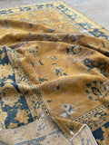 6' x 8'10 Antique Khotan rug #1240 / 6x9 Vintage rug - Blue Parakeet Rugs