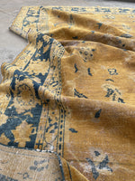 6' x 8'10 Antique Khotan rug #1240 / 6x9 Vintage rug - Blue Parakeet Rugs