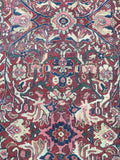 7'9 x 11'5 Antique 1920s Mahal village rug (#606) - Blue Parakeet Rugs