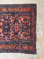 3' x 6'3 Coral Persian Malayer rug #2313ML - Blue Parakeet Rugs
