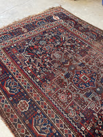 5'9 x 8' Antique Persian Shiraz Rug #1221-A - Blue Parakeet Rugs