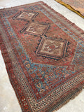 5x9 Antique Worn Persian Shiraz rug #2314ML - Blue Parakeet Rugs