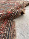 5x9 Antique Worn Persian Shiraz rug #2314ML - Blue Parakeet Rugs