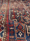 5'9 x 8' Antique Persian Shiraz Rug #1221-A - Blue Parakeet Rugs