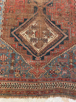 5x9 Antique Worn Persian Shiraz rug #2314ML - Blue Parakeet Rugs