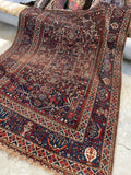 5'9 x 8' Antique Persian Shiraz Rug #1221-A - Blue Parakeet Rugs