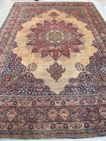 8'7 x 12'7 Antique Persian Lavar rug #2316ML - Blue Parakeet Rugs