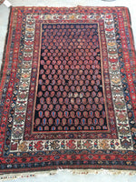 5' x 6'7 antique Persian Malayer / Small Vintage Rug / 5x7 vintage Rug (#1158ML) - Blue Parakeet Rugs