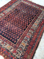 5' x 6'7 antique Persian Malayer / Small Vintage Rug / 5x7 vintage Rug (#1158ML) - Blue Parakeet Rugs