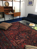 7'8 x 12'4 Antique Soumak Flat weave Rug - Blue Parakeet Rugs