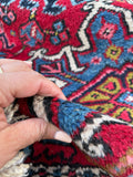 2'7 x 4' Vintage Persian Scatter rug #2434 / 3x4 vintage rug - Blue Parakeet Rugs