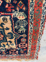 2' x 2' Antique Bag face rug #2319 / antique bagface - Blue Parakeet Rugs