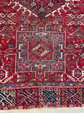 5’ X 6’5 Antique Persian Gharajeh Rug #1820 / Small Vintage Heriz / 5x6 Vintage Rug - Blue Parakeet Rugs