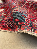 5’ X 6’5 Antique Persian Gharajeh Rug #1820 / Small Vintage Heriz / 5x6 Vintage Rug - Blue Parakeet Rugs
