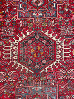 5’ X 6’5 Antique Persian Gharajeh Rug #1820 / Small Vintage Heriz / 5x6 Vintage Rug - Blue Parakeet Rugs