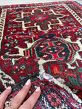 2' x 2'9 Vintage Gharajeh rug #2432 / 2x3 vintage rug - Blue Parakeet Rugs