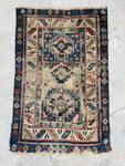 2'5 x 3'10 Antique worn Caucasian rug #2498 / small vintage rug - Blue Parakeet Rugs