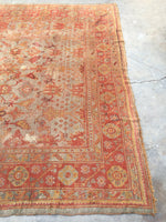 10'8 x 12'10 Antique Turkish Oushak Rug (#866ML) - Blue Parakeet Rugs