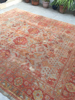 10'8 x 12'10 Antique Turkish Oushak Rug (#866ML) - Blue Parakeet Rugs