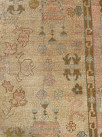 9’9 x 11'2 Antique Turkish Oushak rug #1821 / 10x11 Vintage Rug - Blue Parakeet Rugs