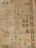 9’9 x 11'2 Antique Turkish Oushak rug #1821 / 10x11 Vintage Rug - Blue Parakeet Rugs