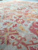 10'8 x 12'10 Antique Turkish Oushak Rug (#866ML) - Blue Parakeet Rugs