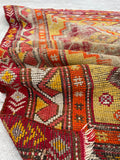 3'3 x 4'8 Antique Turkish rug #2499 / Small Turkish Rug - Blue Parakeet Rugs