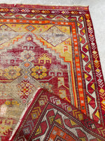 3'3 x 4'8 Antique Turkish rug #2499 / Small Turkish Rug - Blue Parakeet Rugs