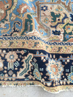 6'2 x 9'3 antique Persian Heriz (#1142) - Blue Parakeet Rugs