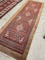 3'4 x 10'6 Antique Camel Hair Persian runner #2321-B - Blue Parakeet Rugs