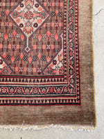 3'4 x 10'6 Antique Camel Hair Persian runner #2321-B - Blue Parakeet Rugs