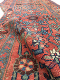 3'5 x 13'4 Antique 19th Century Runner #608 / 13 foot runner - Blue Parakeet Rugs