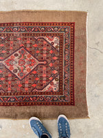 3'4 x 10'6 Antique Camel Hair Persian runner #2321-B - Blue Parakeet Rugs