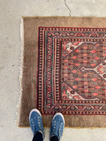 3'4 x 10'6 Antique Camel Hair Persian runner #2321-B - Blue Parakeet Rugs