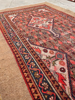 3'4 x 10'6 Antique Camel Hair Persian runner #2321-B - Blue Parakeet Rugs