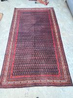 6'1 x 10'8 Antique Persian rug #2442ML / 6x11 Vintage Persian rug - Blue Parakeet Rugs