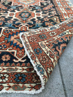 3'4 x 4'2 Minky Midnight Blue Heriz - Blue Parakeet Rugs